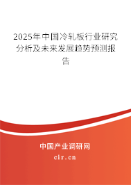 2025年中國冷軋板行業研究分析及未來發展趨勢預測報告