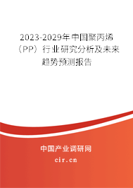 2023-2029年中國聚丙烯(PP)行業研究分析及未來趨勢預測報告 2023-2029年中國聚丙烯(PP)行業研究分析及未來趨勢預測報告