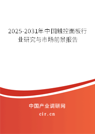 2025-2031年中國觸控面板行業研究與市場前景報告