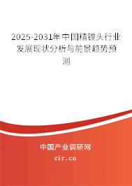 2024-2030年中國精鏜頭行業發展現狀分析與前景趨勢預測