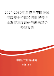 2024-2030年全球與中國環(huán)境健康安全咨詢和培訓服務(wù)行業(yè)發(fā)展深度調(diào)研與未來趨勢預(yù)測報告