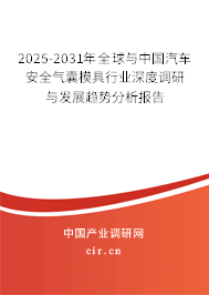 2025-2031年全球與中國汽車安全氣囊模具行業深度調研與發展趨勢分析報告