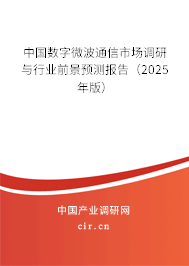 中國數(shù)字微波通信市場(chǎng)調(diào)研與行業(yè)前景預(yù)測(cè)報(bào)告（2025年版）