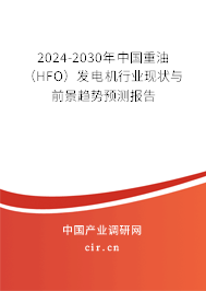 2024-2030年中國重油（HFO）發電機行業現狀與前景趨勢預測報告