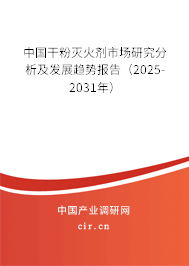 中國干粉滅火劑市場研究分析及發展趨勢報告（2025-2031年）