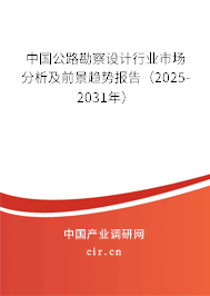 中國公路勘察設計行業市場分析及前景趨勢報告（2025-2031年）