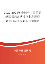 2022-2028年全球與中國葡萄糖酸氯己定溶液行業發展深度調研與未來趨勢預測報告