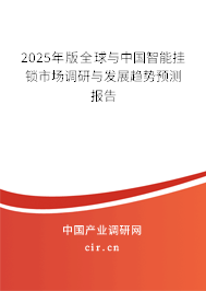 2025年版全球與中國智能掛鎖市場調研與發展趨勢預測報告 2025年版全球與中國智能掛鎖市場調研與發展趨勢預測報告
