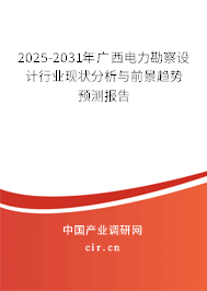 2025-2031年廣西電力勘察設計行業現狀分析與前景趨勢預測報告