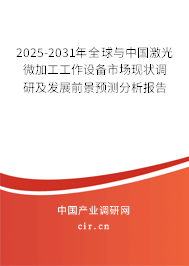 2025-2031年全球與中國(guó)激光微加工工作設(shè)備市場(chǎng)現(xiàn)狀調(diào)研及發(fā)展前景預(yù)測(cè)分析報(bào)告