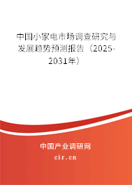 中國小家電市場調查研究與發展趨勢預測報告(2025-2031年) 中國小家電市場調查研究與發展趨勢預測報告(2025-2031年)