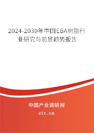 2024-2030年中國(guó)EBA樹(shù)脂行業(yè)研究與前景趨勢(shì)報(bào)告