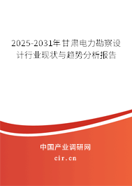 2025-2031年甘肅電力勘察設計行業現狀與趨勢分析報告 2025-2031年甘肅電力勘察設計行業現狀與趨勢分析報告