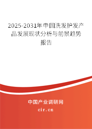 2025-2031年中國洗發護發產品發展現狀分析與前景趨勢報告