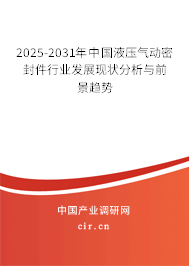 2025-2031年中國液壓氣動密封件行業發展現狀分析與前景趨勢