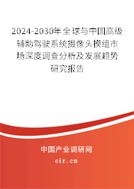 2024-2030年全球與中國高級(jí)輔助駕駛系統(tǒng)攝像頭模組市場(chǎng)深度調(diào)查分析及發(fā)展趨勢(shì)研究報(bào)告
