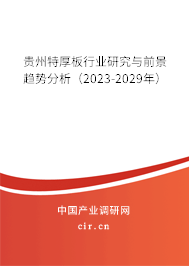 貴州特厚板行業研究與前景趨勢分析（2023-2029年）