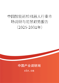 中國智能巡檢機器人行業(yè)市場調研與前景趨勢報告（2025-2031年）
