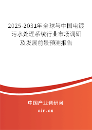 2025-2031年全球與中國電鍍污水處理系統行業市場調研及發展前景預測報告