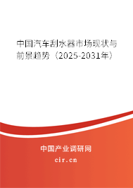 中國汽車刮水器市場現狀與前景趨勢（2025-2031年）