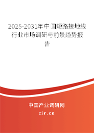 2025-2031年中國短路接地線行業市場調研與前景趨勢報告