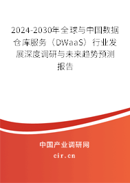 2024-2030年全球與中國數據倉庫服務(DWaaS)行業發展深度調研與未來趨勢預測報告 2024-2030年全球與中國數據倉庫服務(DWaaS)行業發展深度調研與未來趨勢預測報告