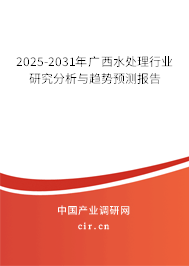 2025-2031年廣西水處理行業研究分析與趨勢預測報告