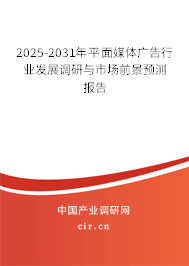 2025-2031年平面媒體廣告行業發展調研與市場前景預測報告