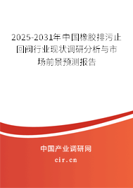 2025-2031年中國橡膠排污止回閥行業現狀調研分析與市場前景預測報告