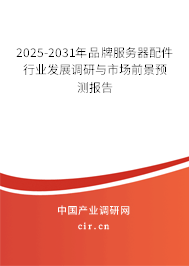 2025-2031年品牌服務器配件行業發展調研與市場前景預測報告