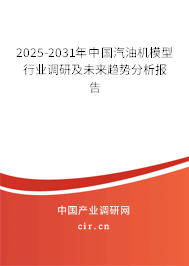 2025-2031年中國汽油機模型行業調研及未來趨勢分析報告