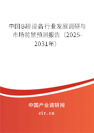 中國B超設備行業發展調研與市場前景預測報告（2025-2031年）