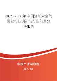 2025-2031年中國滌綸安全氣囊絲行業調研與行業前景分析報告