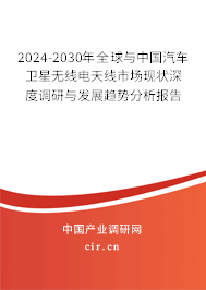 2024-2030年全球與中國汽車衛星無線電天線市場現狀深度調研與發展趨勢分析報告 2024-2030年全球與中國汽車衛星無線電天線市場現狀深度調研與發展趨勢分析報告