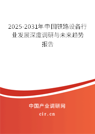2025-2031年中國鐵路設(shè)備行業(yè)發(fā)展深度調(diào)研與未來趨勢報告