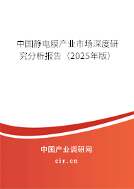 中國靜電膜產業市場深度研究分析報告（2025年版）