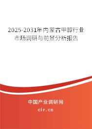 2025-2031年內蒙古甲醇行業市場調研與前景分析報告