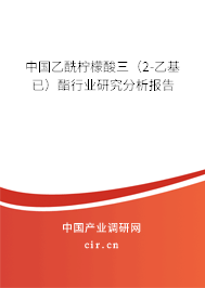 中國乙酰檸檬酸三（2-乙基已）酯行業研究分析報告