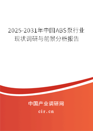2025-2031年中國(guó)ABS泵行業(yè)現(xiàn)狀調(diào)研與前景分析報(bào)告