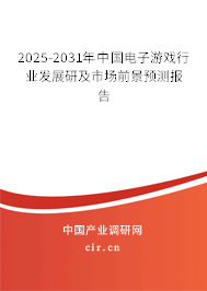 2024-2030年中國電子游戲行業發展研及市場前景預測報告