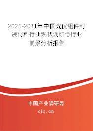 2025-2031年中國光伏組件封裝材料行業(yè)現(xiàn)狀調(diào)研與行業(yè)前景分析報告