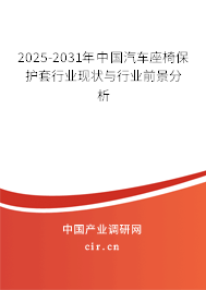 2025-2031年中國(guó)汽車座椅保護(hù)套行業(yè)現(xiàn)狀與行業(yè)前景分析