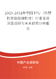 2025-2031年中國TPU（熱塑性聚氨酯彈性體）行業發展深度調研與未來趨勢分析報告
