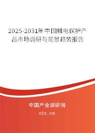 2025-2031年中國觸電保護產品市場調研與前景趨勢報告