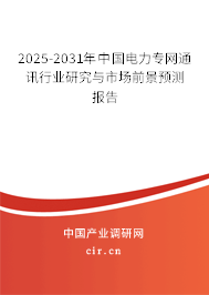 2025-2031年中國電力專網(wǎng)通訊行業(yè)研究與市場前景預(yù)測報(bào)告