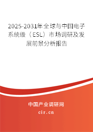 2025-2031年全球與中國(guó)電子系統(tǒng)級(jí)（ESL）市場(chǎng)調(diào)研及發(fā)展前景分析報(bào)告