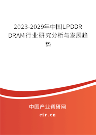 2023-2029年中國LPDDR DRAM行業研究分析與發展趨勢
